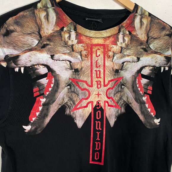 Marcelo Burlon Club Sonido Shoulder Print T-shirt men's size XS - Picture 3 of 8